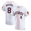 Houston Astros #8 Christian Walker Player White CONTON Limited Elite Home Stitched Jerseys