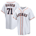 Houston Astros #71 Josh Hader White CONTON Cool Base Stitched Jersey