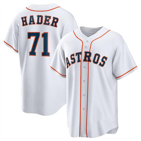 Houston Astros #71 Josh Hader White CONTON Cool Base Stitched Jersey