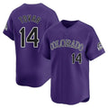 Colorado Rockies #14 Ezequiel Tovar Player Purple CONTON Limited Home Stitched Jerseys