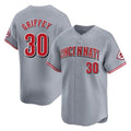 Cincinnati Reds #30 Ken Griffey Player Gray CONTON Home Limited Stitched Jerseys