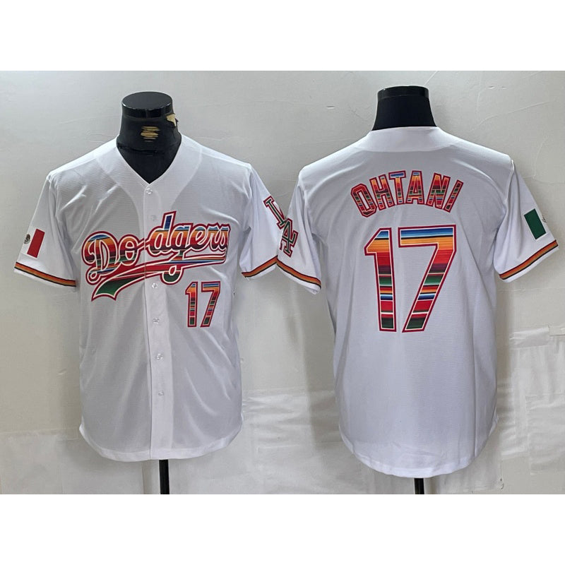 Los Angeles Dodgers #17 Shohei Ohtani White CONTON Mexico Cool Base Stitched Jersey