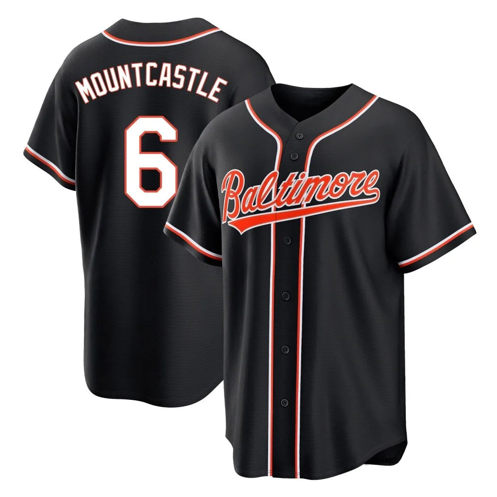 Baltimore Orioles #6 Ryan Mountcastle Player Black CONTON Out Home Game Stitched Jerseys