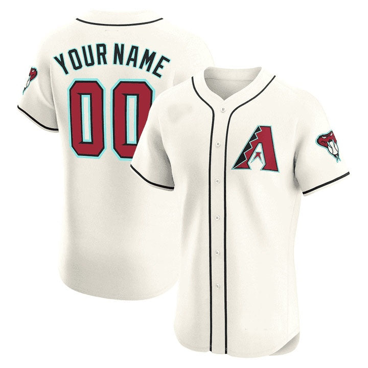 Custom Arizona Diamondbacks 2024 Flex Base Jersey ¨C Cream CONTON
