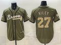 Atlanta Braves #27 Austin Riley Olive CONTON 2026 Armed Forces Day Stitched Jersey