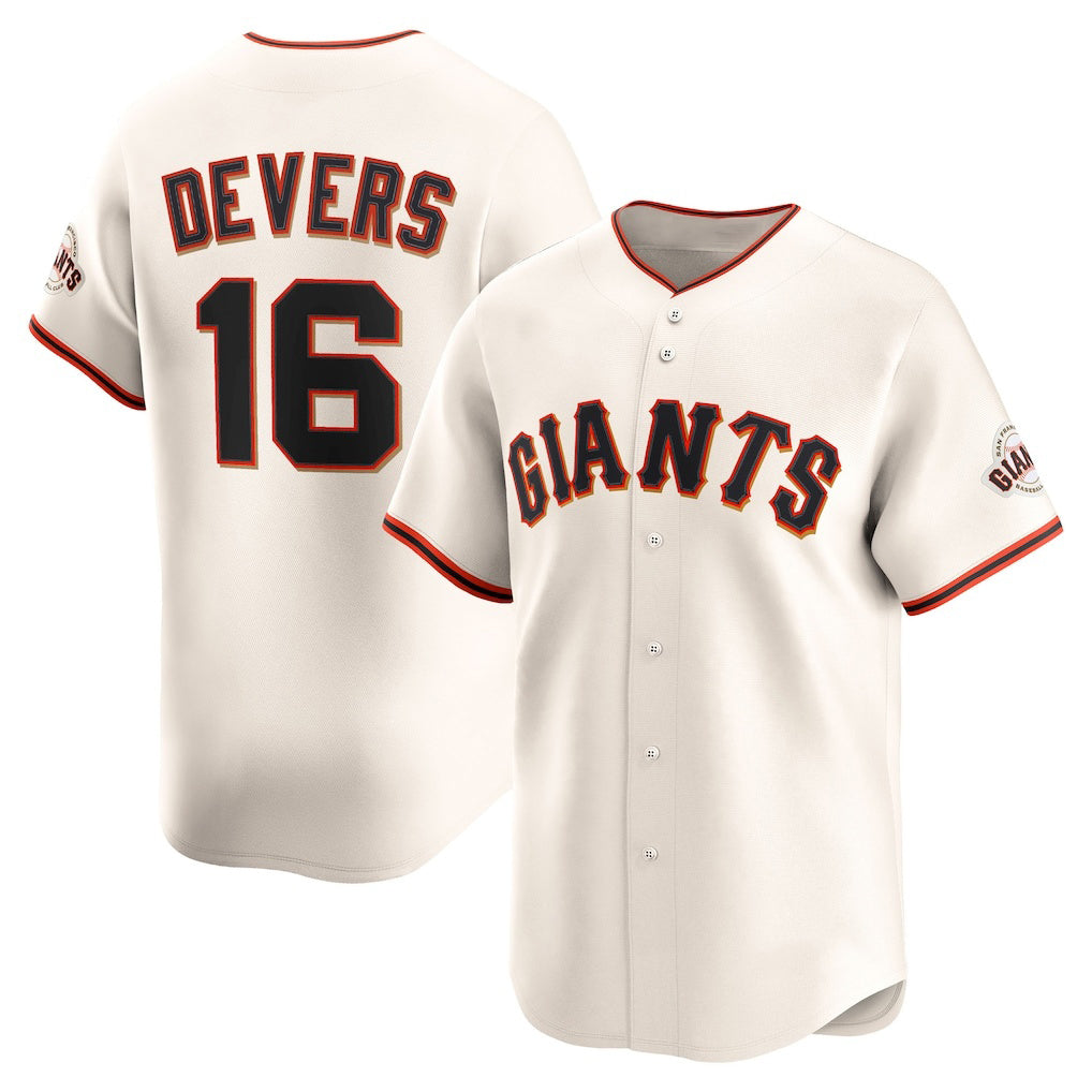 San Francisco Giants #16 Rafael Devers Cream CONTON Home Limited Player Jersey