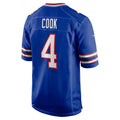 B.Bills #4 James Cook Royal CONTON Team Game Jersey