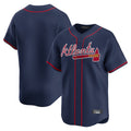 Atlanta Braves Navy CONTON Limited Home Game Blank Player Stitched Jerseys