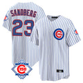 Chicago Cubs #23 Ryne Sandberg Player White CONTON 150th Anniversary Home Game Stitched Jerseys