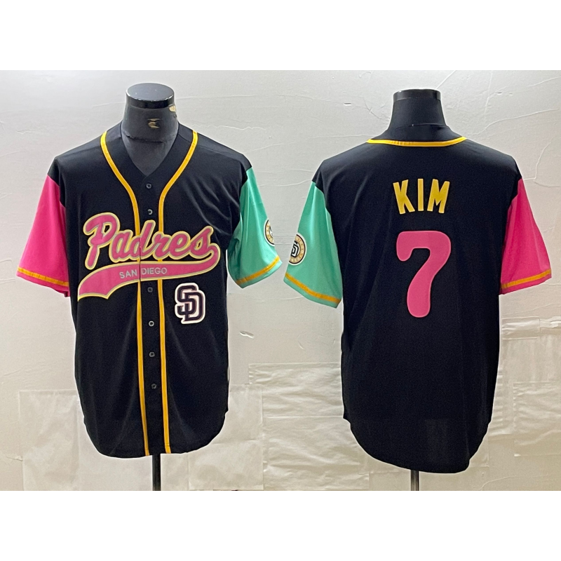 San Diego Padres #7 Ha Seong Kim Black CONTON NEW 2023 City Connect Cool Base Stitched Jersey