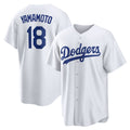 Los Angeles Dodgers #18 Yoshinobu Yamamoto White CONTON Home Replica Player Jersey