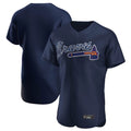 Atlanta Braves Navy CONTON Alternate Limited Elite Home Game Blank Player Stitched Jerseys