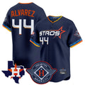 Houston Astros #44 Yordan Alvarez Player Navy CONTON City Connect Texas Patch Vapor Premier Limited Home Stitched Jerseys