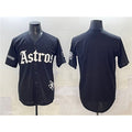 Houston Astros Blank Black CONTON Gothic 'Houston Born Barrio Raised' Limited Stitched Jersey