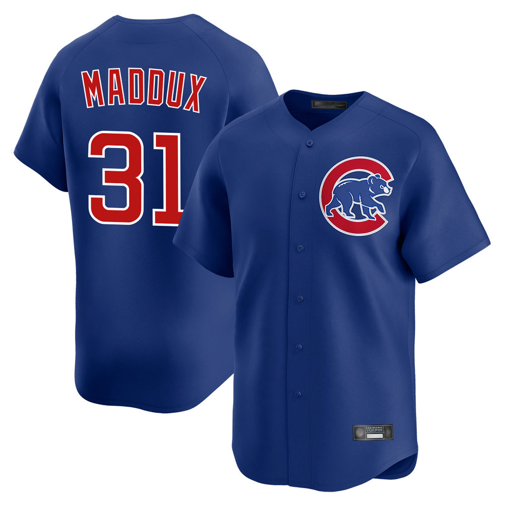Chicago Cubs #31 Greg Maddux Player Royal CONTON Limited Home Stitched Jerseys