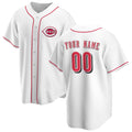 Custom Cincinnati Reds White CONTON Home Replica Jersey