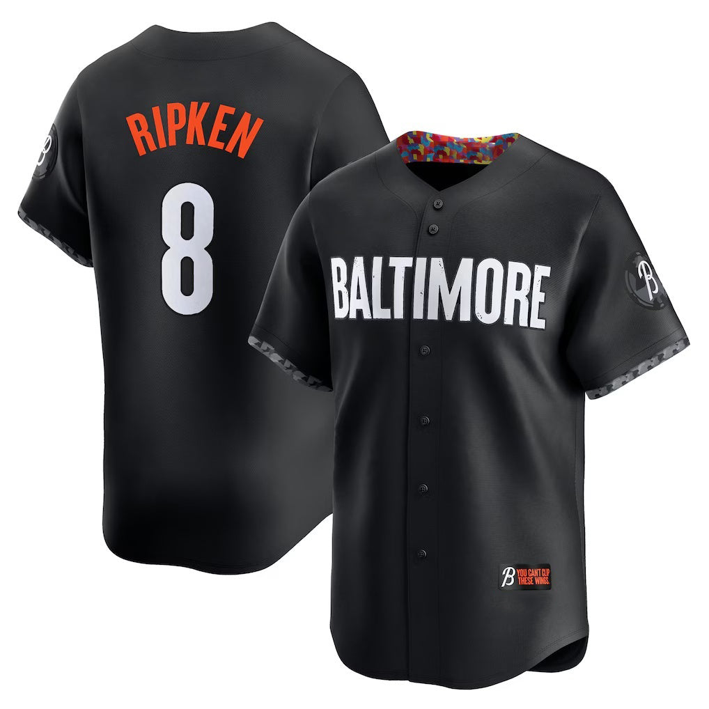 Baltimore Orioles #8 Cal Ripken Jr. Black CONTON City Connect Limited Player Jersey