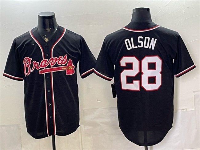 Atlanta Braves #28 Matt Olson 2026 Fashion Replica Black CONTON Out Stitched Jersey