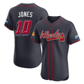 Atlanta Braves #10 Chipper Jones Player Navy CONTON 2025 Speedway Classic Limited Elite Home Game Stitched Jerseys