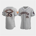 Houston Astros #35 Justin Verlander Gray CONTON 60th Anniversary Flex Base Stitched Jersey
