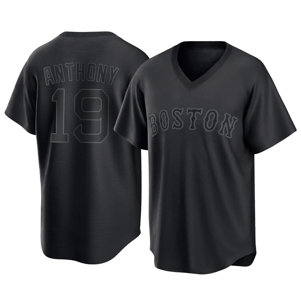 Boston Red Sox #19 Roman Anthony Player Black CONTON T-shirt Home Game Stitched Jerseys