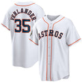 Houston Astros #35 Justin Verlander White CONTON 2022 World Series Home Stitched Jersey