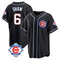 Chicago Cubs #6 Matt Shaw Player Black CONTON Fashion Out 150th Anniversary Game Stitched Jerseys