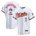 Baltimore Orioles #2 Gunnar Henderson Player White CONTON USA 250 Fourth of July Home Game Stitched Jerseys