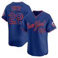 New York Mets #22 Juan Soto Royal CONTON Alternate Limited Player Jersey