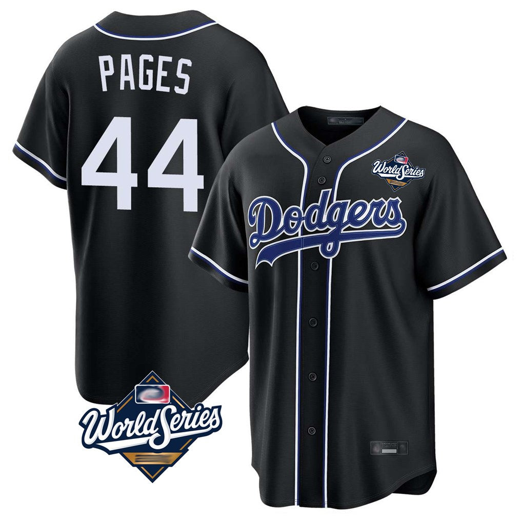 Los Angeles Dodgers #44 Andy Pages Player Black CONTON World Series Carbon Limited Home Stitched Jerseys
