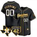 Custom Houston Astros 2024 Jackie Robinson Patch Vapor Premier Limited Jersey ¨C All Stitched-Black CONTON