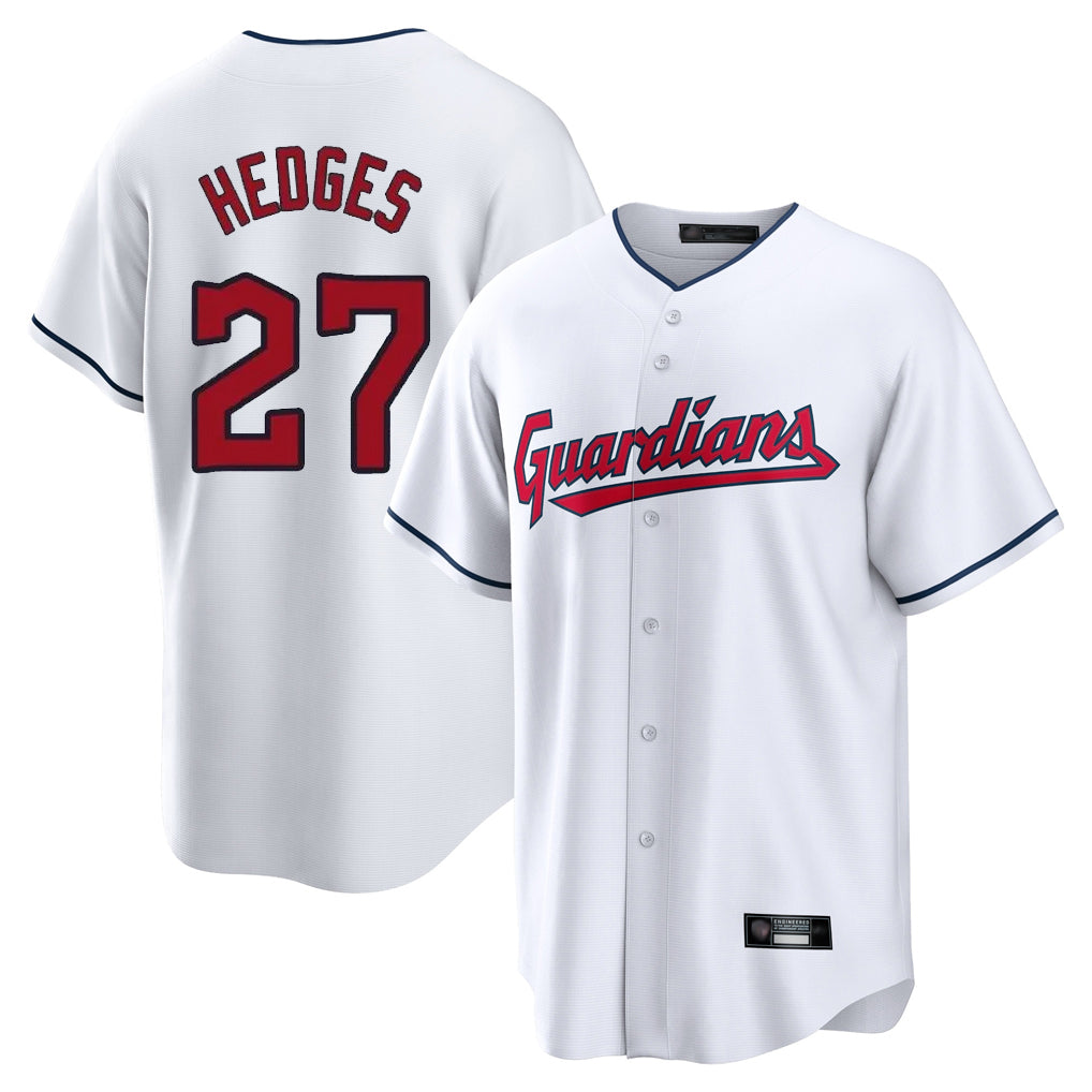 Cleveland Guardians #27 Austin Hedges Player White CONTON Home Game Stitched Jerseys