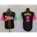 San Diego Padres #3 Jackson Merrill Black CONTON NEW 2023 City Connect Cool Base Stitched Jersey