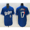 Los Angeles Dodgers #17 Shohei Ohtani Mexico Blue CONTON Cool Base Stitched Jersey 2