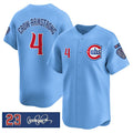 Chicago Cubs #4 Pete Crow-Armstrong Blue CONTON 'Ryne Sandberg Tribute' Vapor Limited V3 Stitched Jersey