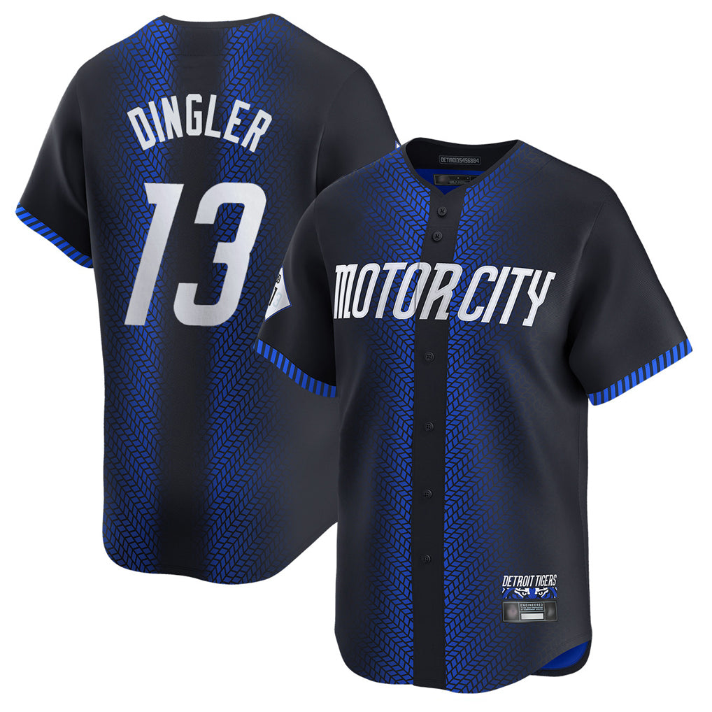 Detroit Tigers #13 Dillon Dingler Player Navy CONTON City Connect Home Limited Stitched Jerseys