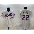 New York Mets #22 Juan Soto White CONTON 2025 Spring Training Home Limited Stitched Jersey