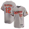 Baltimore Orioles #12 Dylan Beavers Player Gray CONTON Limited Home Game Stitched Jerseys