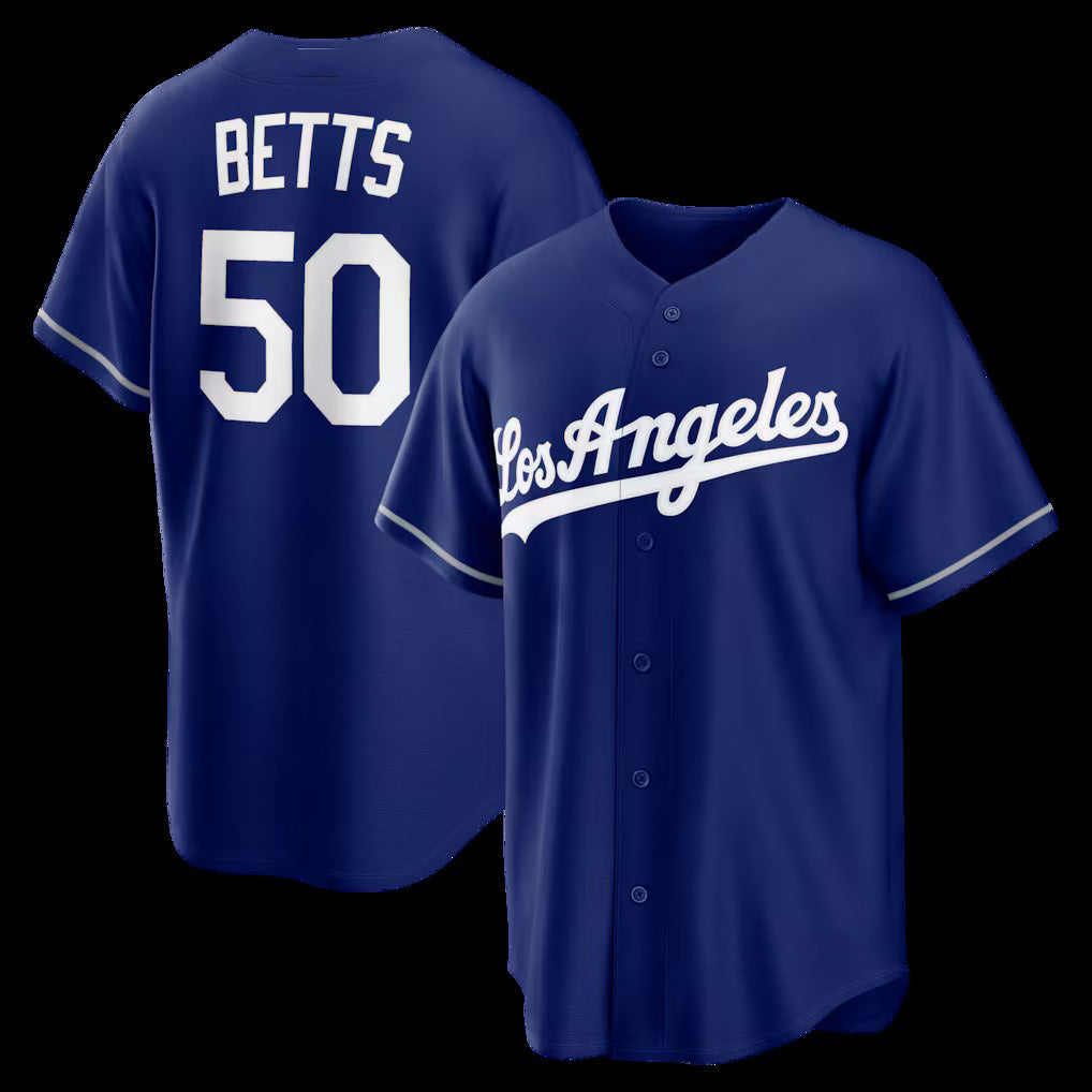 Los Angeles Dodgers #50 Mookie Betts Royal CONTON Alternate Replica Jersey