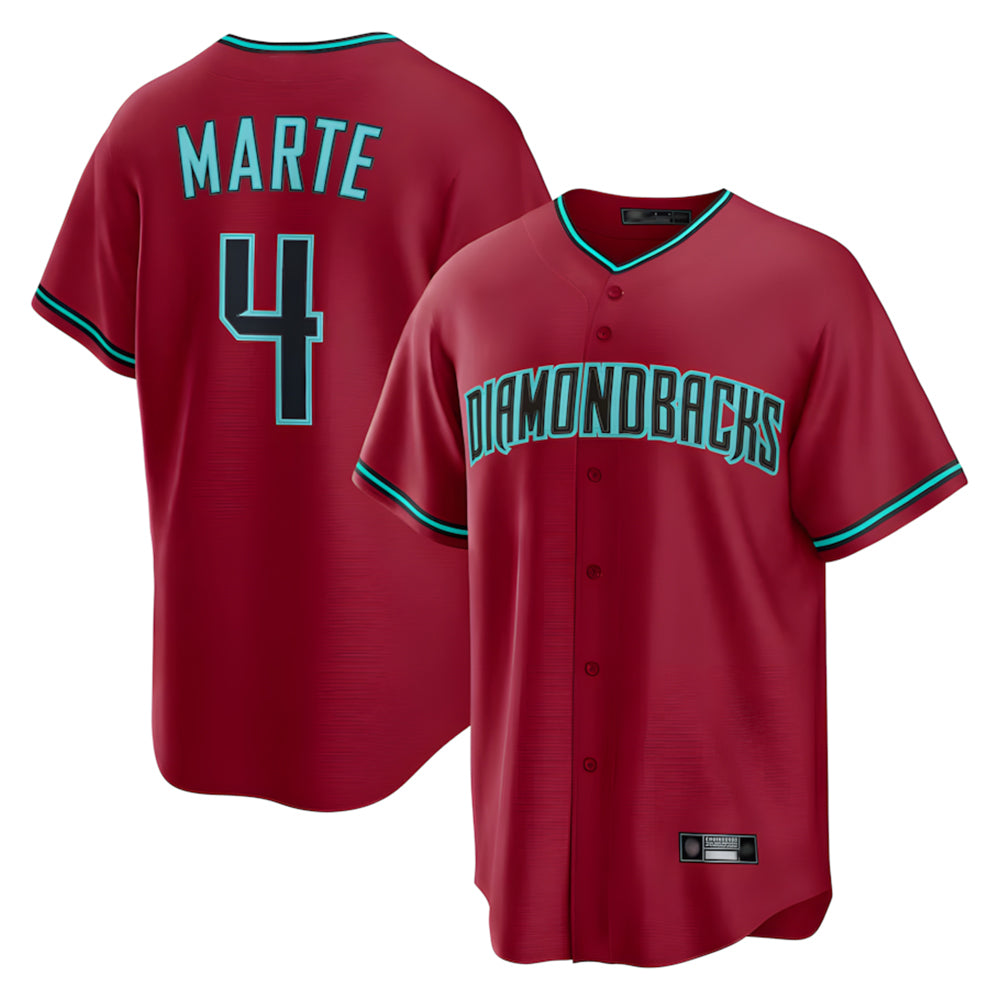 Arizona Diamondbacks #4 Ketel Marte Player Red CONTON Home Game Stitched Jerseys