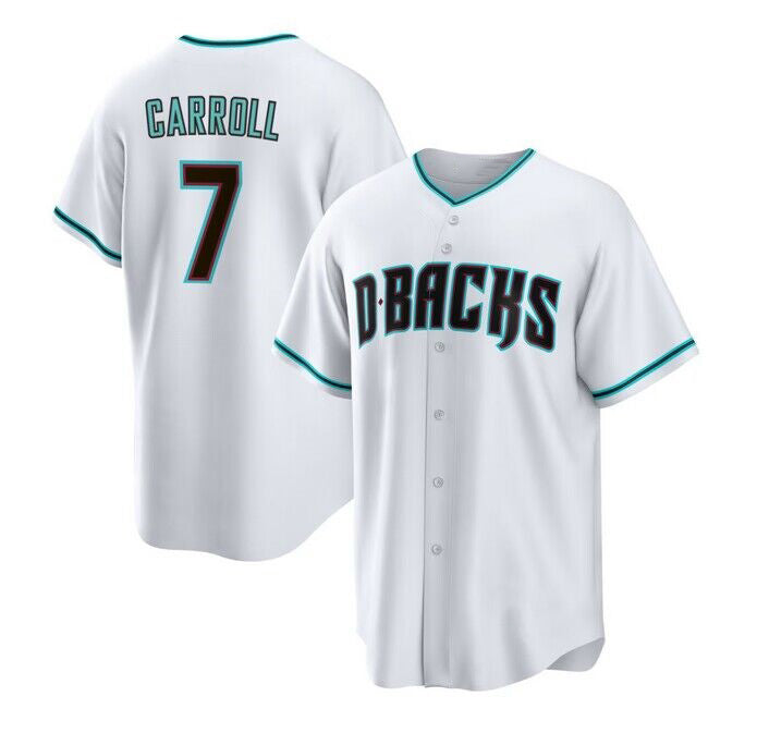 Arizona Diamondbacks #7 Corbin Carroll White CONTON Cool Base Stitched Jerseys