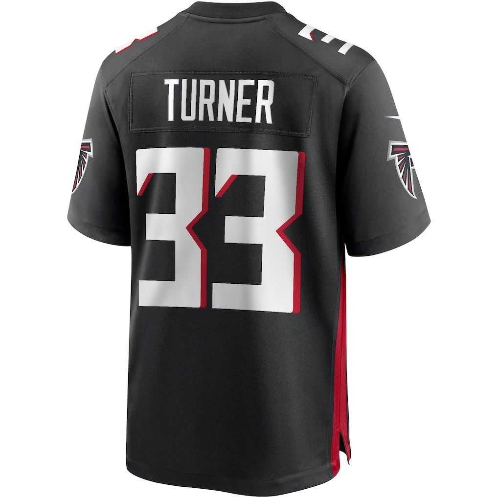 A.Falcons #33 Michael Turner Black CONTON Game Retired Player Jersey