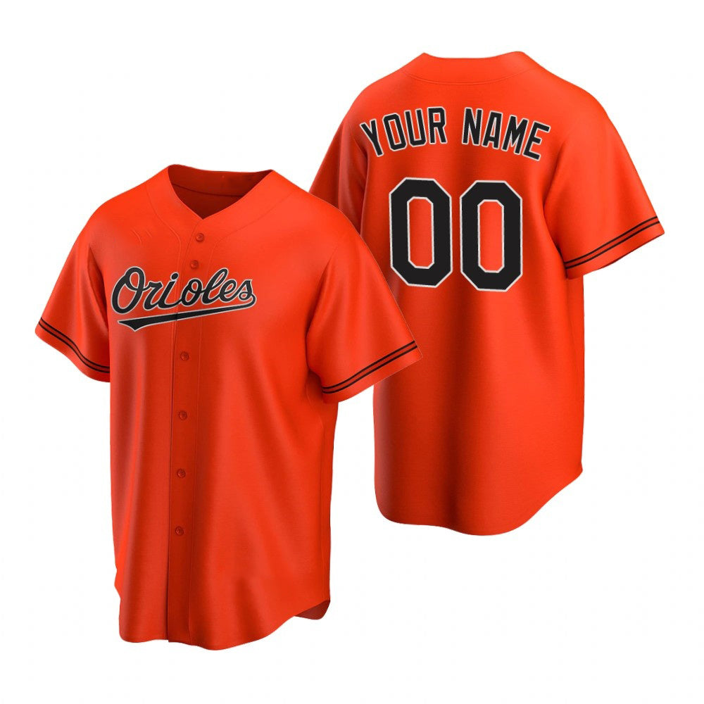 Custom Baltimore Orioles Orange CONTON 2020 Stitched Cool Base Jersey