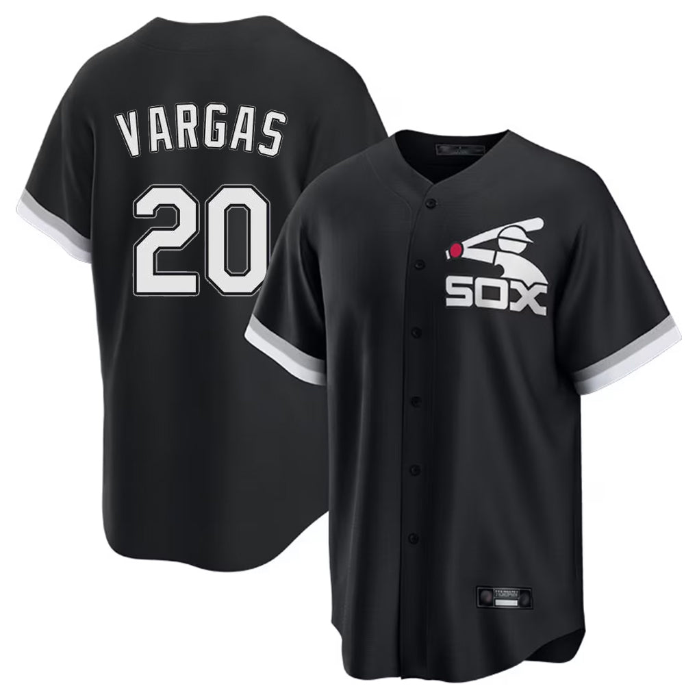 Chicago White Sox #20 Miguel Vargas Player Black CONTON Spring Training Game Stitched Jerseys
