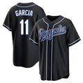 Kansas City Royals #11 Maikel Garcia Player Black CONTON Carbon Fashion Home Game Stitched Jerseys