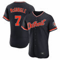 Detroit Tigers #7 Kevin McGonigle Player Navy CONTON Limited Elite Home Game Stitched Jerseys