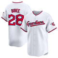 Cleveland Guardians #28 Tanner Bibee White CONTON Home Limited Stitched Jersey