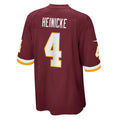 W.Football Team #4 Taylor Heinicke Burgundy CONTON Team Game Jersey