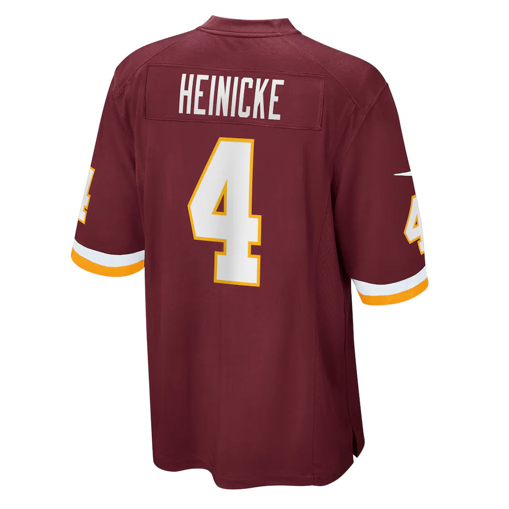 W.Football Team #4 Taylor Heinicke Burgundy CONTON Team Game Jersey