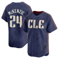 Cleveland Guardians #24 Triston McKenzie Player Navy CONTON City Connect Limited Home Stitched Jerseys